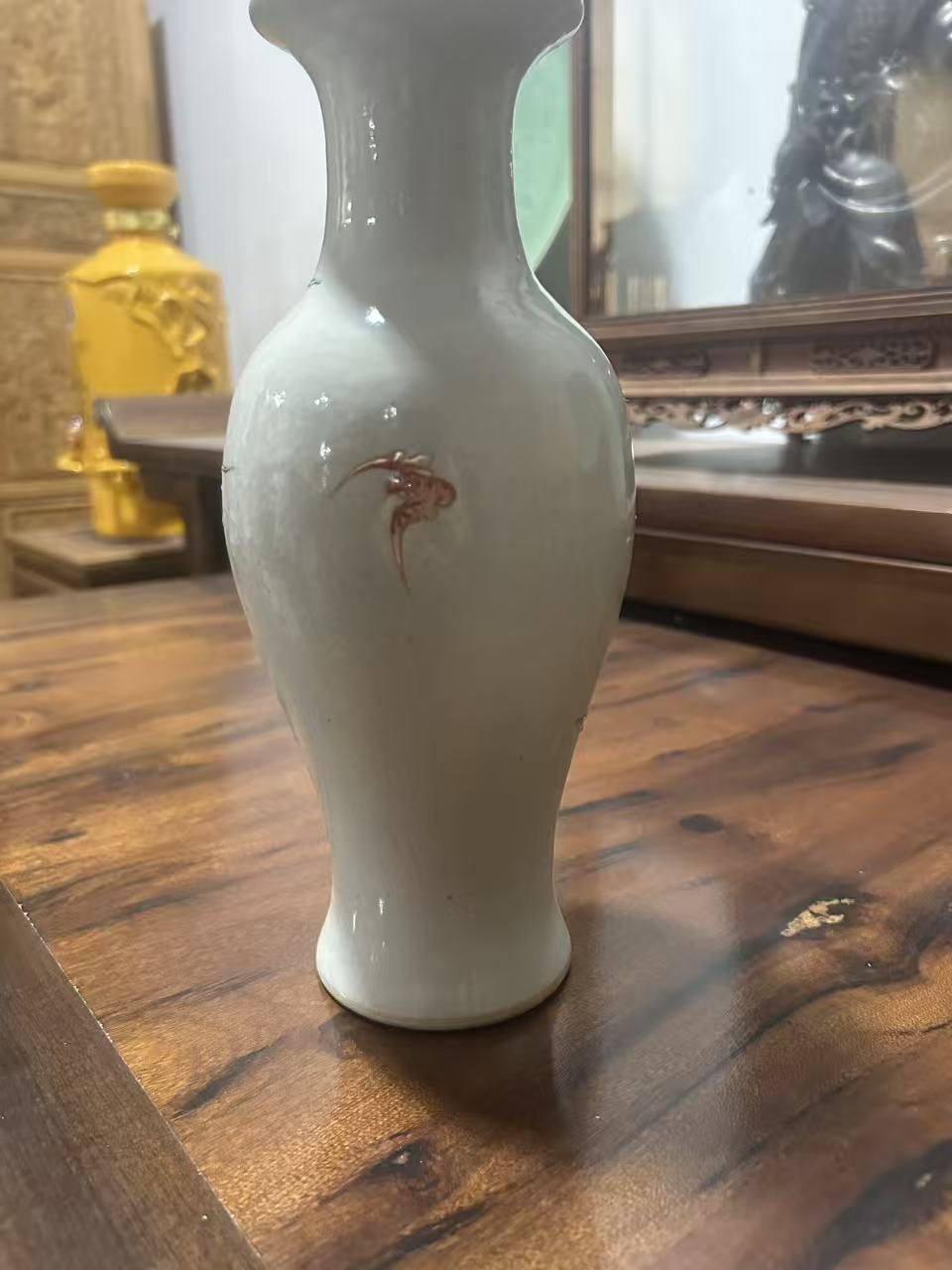 清粉彩刀马人物纹观音瓶 2