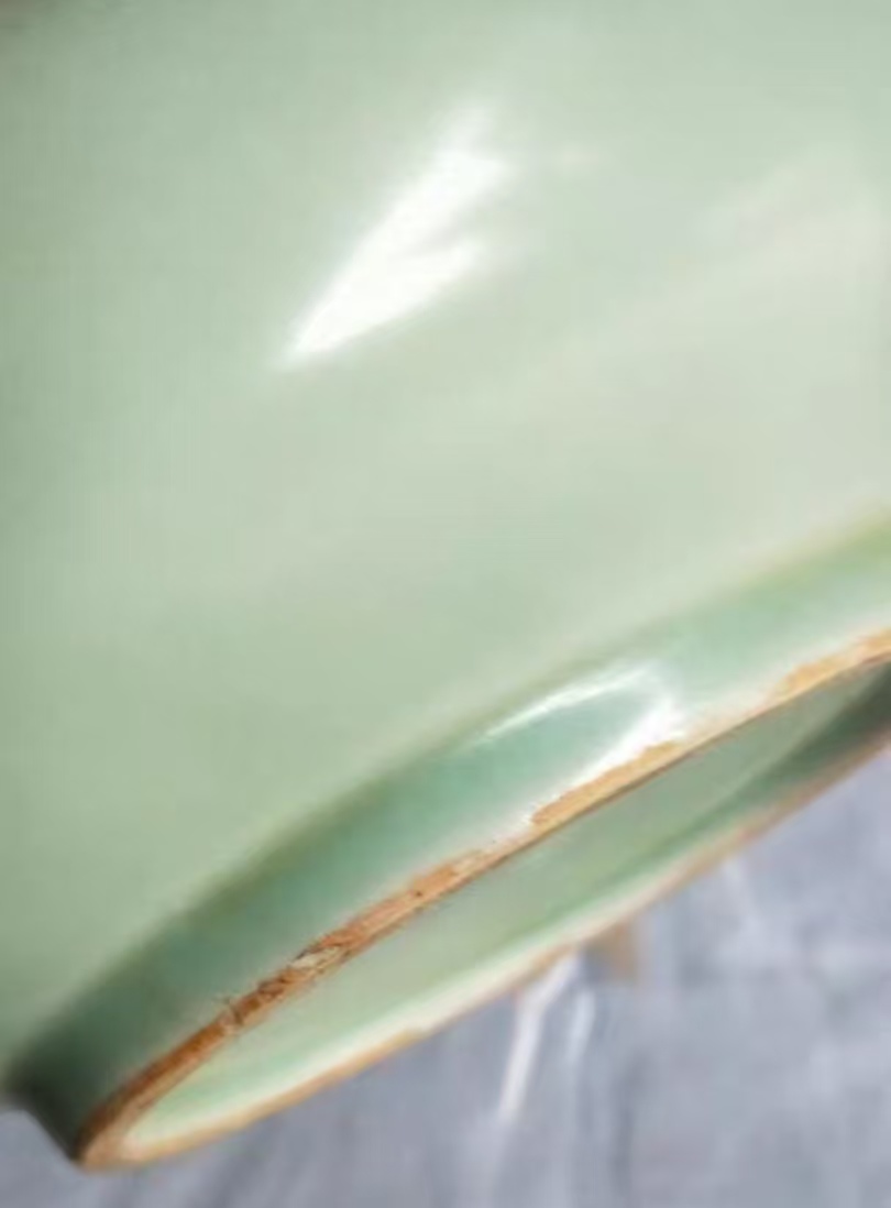 龙泉窑风格双鱼耳炉 8